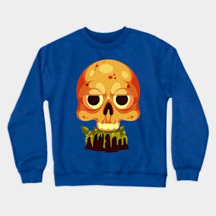 Skull Creepy Cartoon Illustration Crewneck Sweatshirt